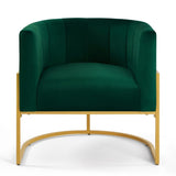 Upholstered Velvet Accent Chair with Golden Metal Stand,Mid-Century Living Room Leisure Chair with W2186137438