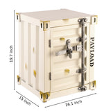 ZUN Container Storage Table White 60709874