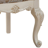 Rose Gold and Pearl White Tufted Back Side Chairs B062P186474