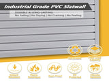 Heavy Duty PVC Slatwall Garage Organizer, 8ft x 4ft Section with 10 Panels, Industrial Strength W1422P286710