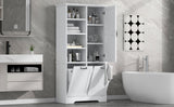 Bathroom Storage Cabinet with Doors and Drawers, Tilt-Out Laundry Hamper, Multiple Storage Space, 81413767
