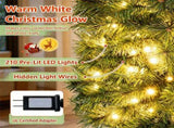 7FT Narrow Pencil Artificial Christmas Tree , Pre-Lit Warm White LEDs, Flame-Retardant PVC, Easy 83805445