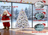 8ft Flocked Christmas Tree 18258061