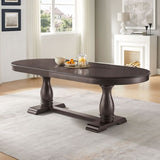 94.06 Inch Extendable Wooden Dining Table for 6 Persons,Long Expandable Curved Dining Table,Mid W2582P321482