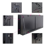 60 inch recessed ultra thin tempered glass front wall mounted electric fireplace with remote and W1769103306