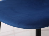 Lassan Contemporary Fabric Dining Chairs, Set of 4, Blue T2574P164528