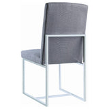 Grey Cube Base Dining Chair B062P153695