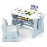Kids Activity Table with Abundant Storage - Concave Shelf Side Pen Slots 64158096