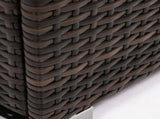 Wicker Fire Pit Column with Glass Wind Guard 56659586