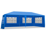 ZUN 10'x20' Outdoor Party Tent with 6 Removable Sidewalls, Waterproof Canopy Patio Wedding Gazebo, Blue 53823303