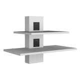 Burgos Floating Shelf, 2 Tier-Shelf Wall Unit with Cable Management B070P173214