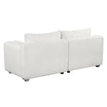 ZUN [New] 82*36" Modern Loop Yarn Fabric Sofa, One-Piece Seat Frame, Minimalist 2-3 Seat Couch Easy to 26549321