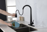 Single Handle Stainless Steel Kitchen Sink Faucet with Pull Down Sprayer W2287P354614