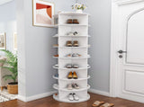 Rotating Shoe Rack Tower, 8-Tier Spinning Storage Rack, Free Standing 360&deg Revolving Shoe 39772527