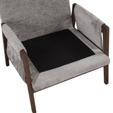 Kelly Mid-Century Modern Velvet Accent Armchair, Gray T2574P180237