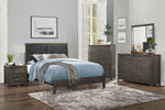 ZUN Dark Gray Finish 1pc Dresser of 6x Drawers Chrome Tone Handles Contemporary Design Bedroom Furniture B011P199392