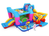 6-in-1 Inflatable Bouncer Castle with Climbing Wall, Ring Toss, Punching Bag, Ideal Gift for 21842038