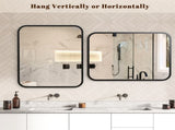 Bathroom Vanity Mirror for Over Sink 40" 32" Rectangle Gold Mirror with Round Corner for Bedroom T3177P296181