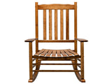 Square Wooden Rocking Chair Wavy Backboard Original Color 82239638