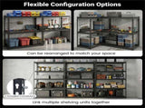 72" Adjustable Height Metal Storage Shelves with Anti-Tipping Kit, Expandable Organizer for Garage & 57259093