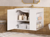 20" Wall Mounted Bathroom Cabinet with Side Cabinet Combo, Bathroom Cabinet with Soft-Closing Door, N710P332061K