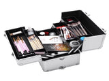 3 in 1 Aluminum Cosmetic Makeup Case Tattoo Box Silver 05913846