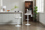 Set of 2 Rattan Bar Stool, 360 Swivel Bar Chair, Counter Height Chair with Footrest for Kitchen, W1752P217912