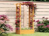 60" Tall Elevated Wooden Garden Bed, 44 LBS Roof Capacity Planter Box with 2 Side Trellises for 56109698