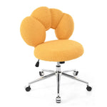 ZUN 360&deg;Swivel Height Adjustable,Swivel Chair,Teddy fabric,home office chair W680P143491