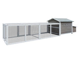 118Wooden Chicken Coop Outdoor Hen House Poultry Cage with Free-range Doors, Nesting Box,Leakproof 52716236
