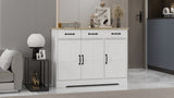 Farmhouse Buffet Cabinet Storage Sideboard with 3 Drawers and 3 Doors for Dining Living Room Kitchen W282138084