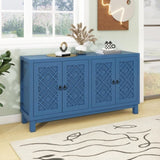 ZUN Large Storage Space Sideboard, 4 Door Buffet Cabinet with Pull Ring Handles for Living, Dining 39069160