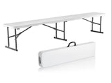 6 ft Plastic Folding Bench, Portable Bench for Indoor and Outdoor Use, Ideal for Picnics, Parties, 85813402