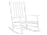 68.5*86*115CM Square Wooden Rocking Chair Wavy Backboard White 64145404