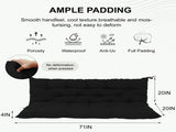 Outdoor Swing Cushions 70 Inch, Waterproof 4" Thick Porch Swing Cushion Replacement with Backrest 82613481