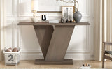 Mirod Console Table with Natural Wood Veneer,V-Base Design for Classic Versatility ,Perfect for N760P237962N