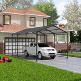 Metal Carport 10 15 FT Heavy Duty with Galvanized Roof, Metal Garage Canopy with Galvanized 74878438
