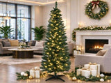 Green 6' Pre-Lit Slim Noble Christmas Tree with 200 Warm White LED Lights & 390 Realistic 36560439