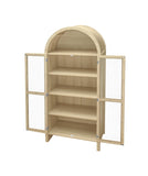 70.28" Tall Arched Kitchen Pantry, Modern Farmhouse Wood Kitchen Storage Cabinets ,Arched Storage W688P204446