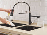 Commercial Kitchen Faucet with Pull Down Sprayer, Single Handle Single Lever Kitchen Sink Faucet W1932P172330