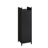 Modern Three-tier Glass Door Cabinet with Featuring Four-tier Storage, for Entryway Living Room W757P241564