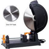 15-Amp Heavy Duty 14 Inch Metal Cutting Chop Saw W/ 2x14 Inch Carbide-Tipped Blade Premium W465P197370