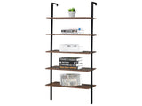 5-Layer Wall-Mounted Density Board Iron Frame Display Rack 23.62*11.81*70.87in Retro Brown with 95329862