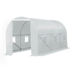 ZUN Walk-In Tunnel Greenhouse, Large Garden Hot House Kit with 6 Roll-up Windows & Roll Up Door 15' 7' 22733022