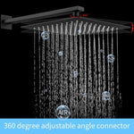 ZUN Shower System Shower Faucet Combo Set Wall Mounted with 12" Rainfall Shower Head and handheld shower 26119944