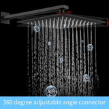 ZUN Shower System Shower Faucet Combo Set Wall Mounted with 12" Rainfall Shower Head and handheld shower T3177P269150