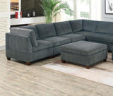 1pc OTTOMAN ONLY Grey Chenille Fabric Cocktail OTTOMAN Cushion Seat Living Room Furniture B011106632