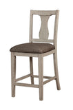 Dining Room Rustic Style Antique White 5pc Dining Set Counter Height Table w Shelf Unique High B2741P301879