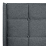 ZUN Queen Size Upholstered Platform Bed Frame with Modern Button Tufted Linen Fabric Headboard, No Box W311P195302