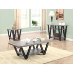 ZUN Black and Grey Angled Leg Coffee Table B062P153609